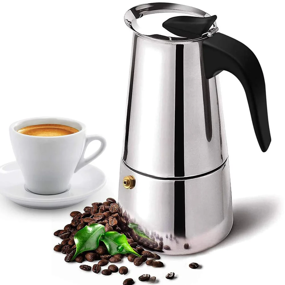 Coffee Equipment Wholesale - Cafetière Moka en acier inoxydable de
